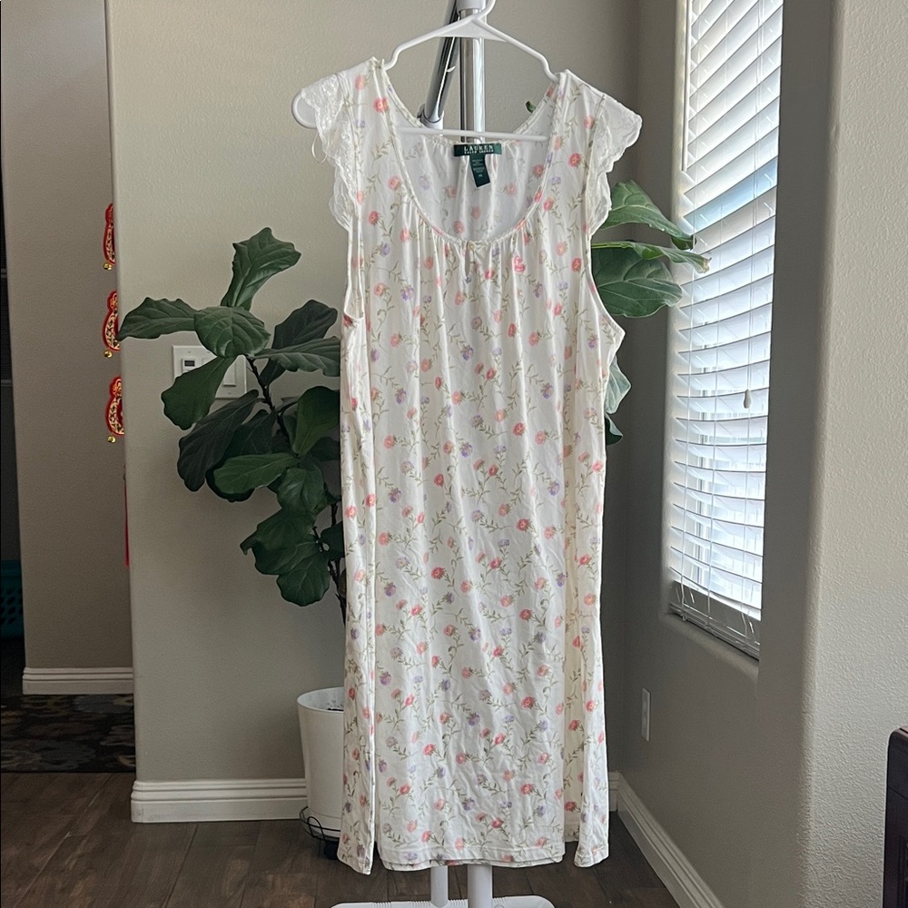 Lauren Ralph Lauren Floral Cream Chemise